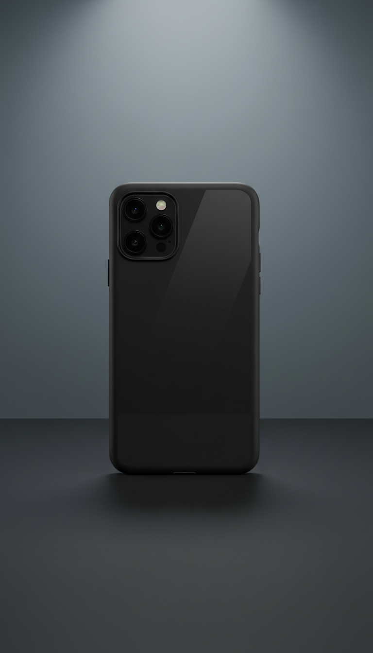 Smartphone em vidro com capa fosca preta