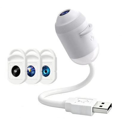 Proyector de Estrellas y Planetas 2 en 1 – Lámpara Nocturna LED USB con Control Táctil.