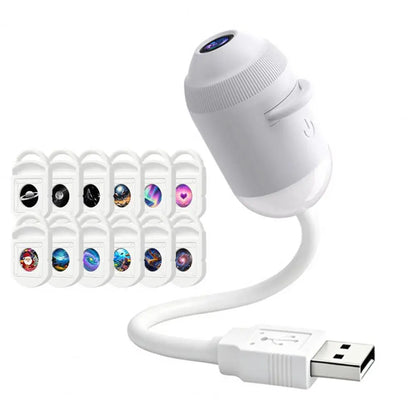 Proyector de Estrellas y Planetas 2 en 1 – Lámpara Nocturna LED USB con Control Táctil.