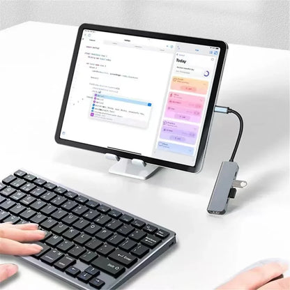Hub USB-C 8 en 1 y base USB-C: adaptador multifunción para teléfono, PC y Mac.